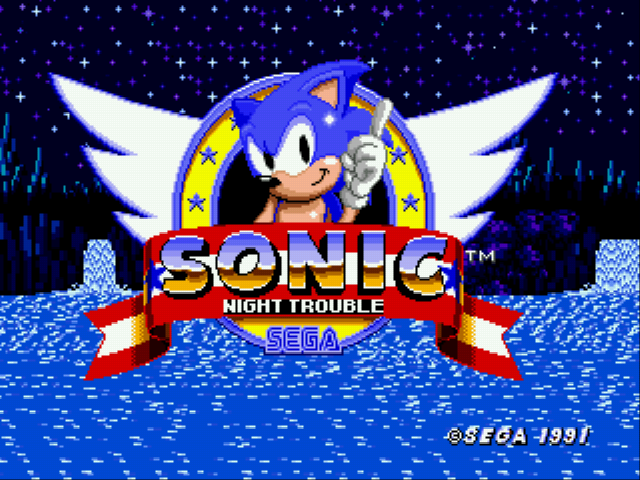 Sonic Night Trouble Title Screen